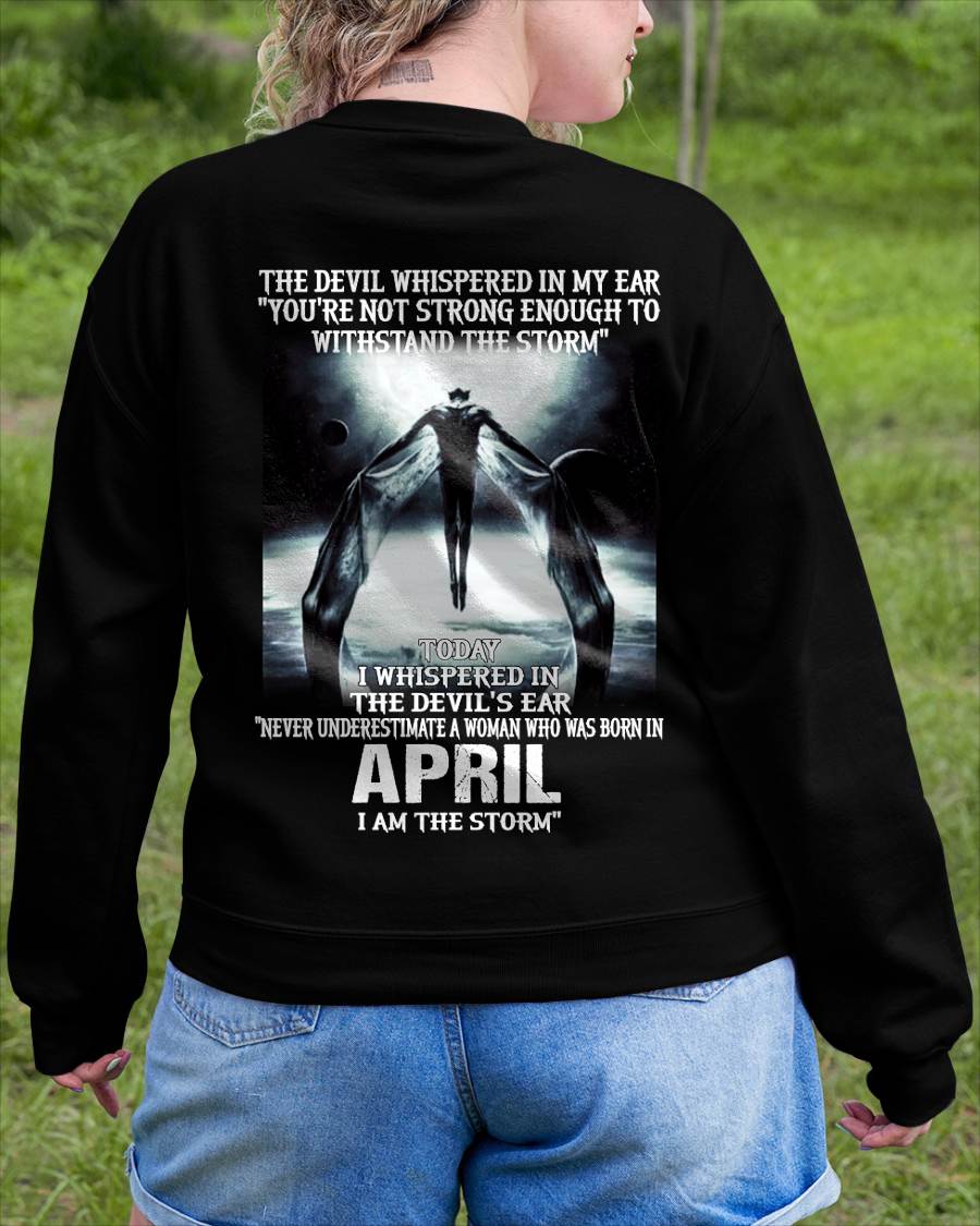 April - The Devil Whispered In My Ear - T-Shirt For Woman - DTSM04 (SKU-CHAUU-04)