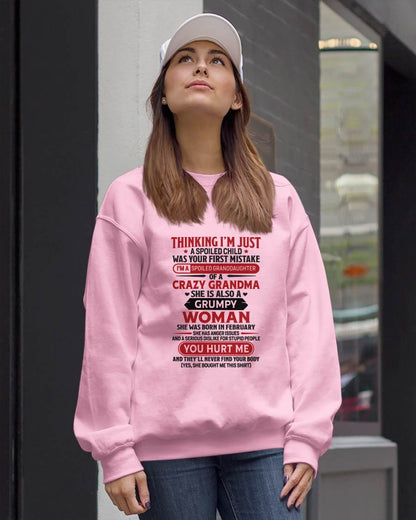 FEBRUARY - TO MY GRANDDAUGHTER - SPOILED GRANDDAUGHTER - GIFT FROM GRANDMA - NTTD02 (SKU10-117-02)