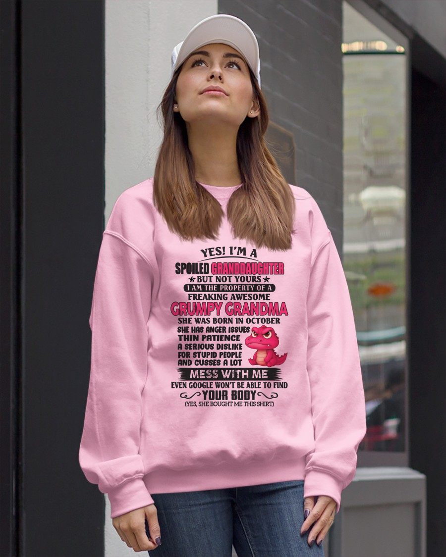 OCTOBER - YES, I'M A SPOILED GRANDDAUGHTER - GIFT FROM GRANDMA - NTTD10 (SKU09-96-10)