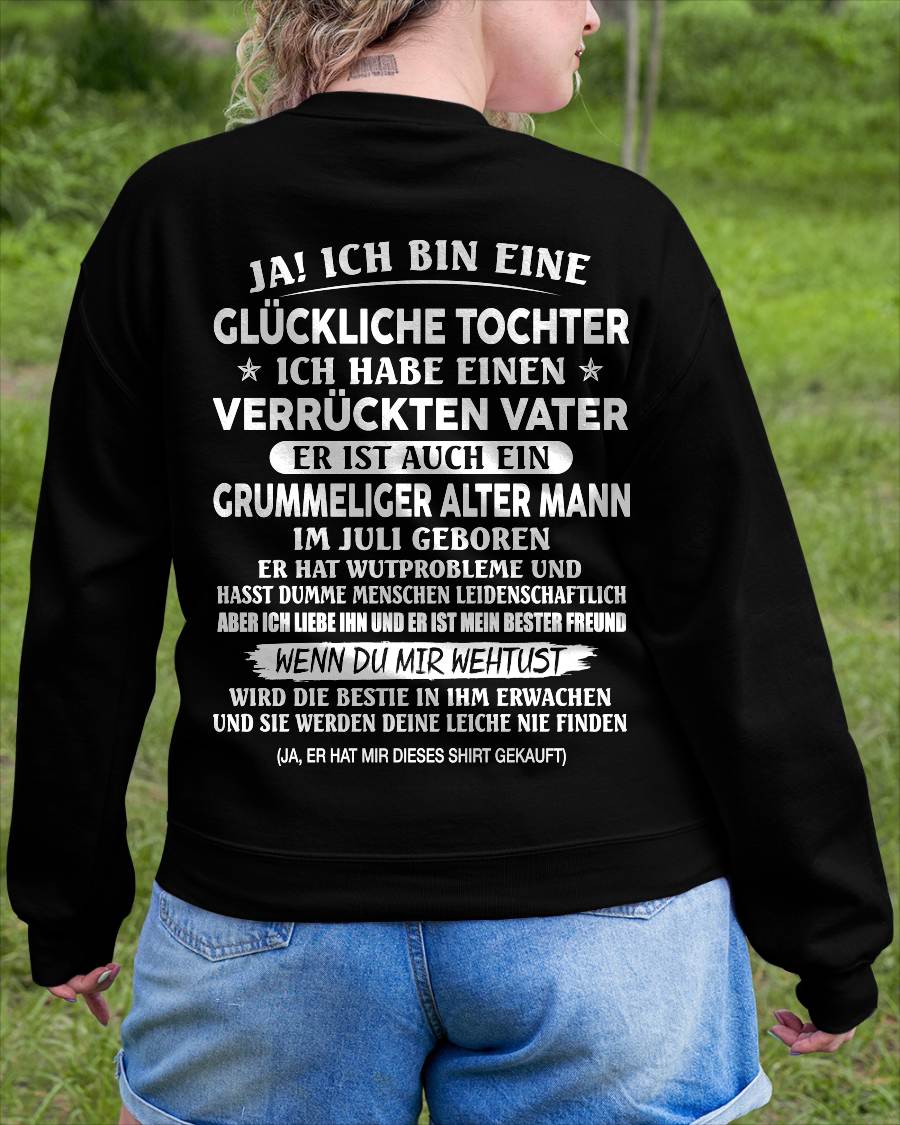 JULI – VERRÜCKTER VATER & GRUMMELIGER ALTER MANN – LUSTIGES GESCHENK FÜR TOCHTER VON PAPA - DTSM07 (SKU2605-168-07)