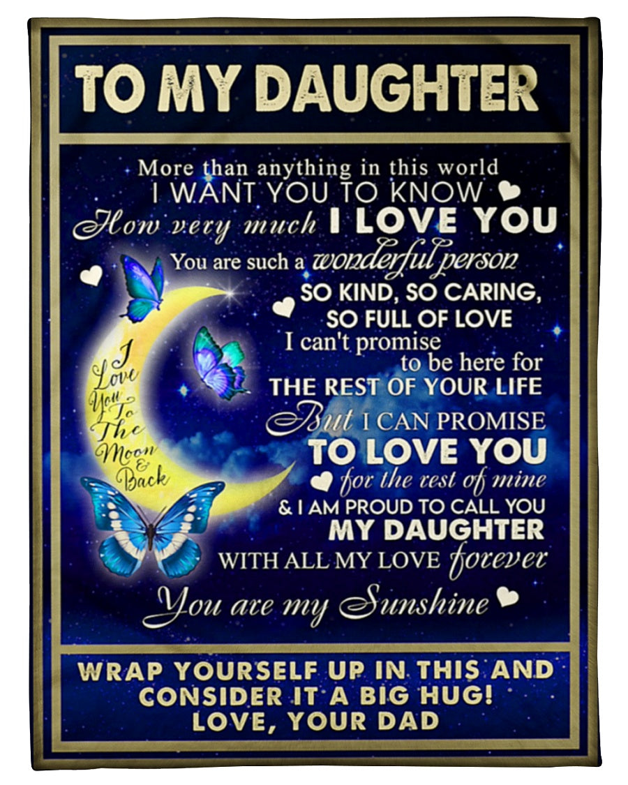 Special gift for your daughter blanket - from Dad