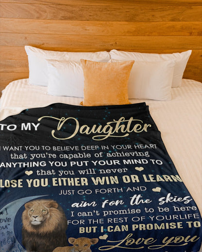 BLANKET FOR DAUGHTER - GIFT FROM DAD - COMFORT & WARMTH GIFT (SKUB11-91)