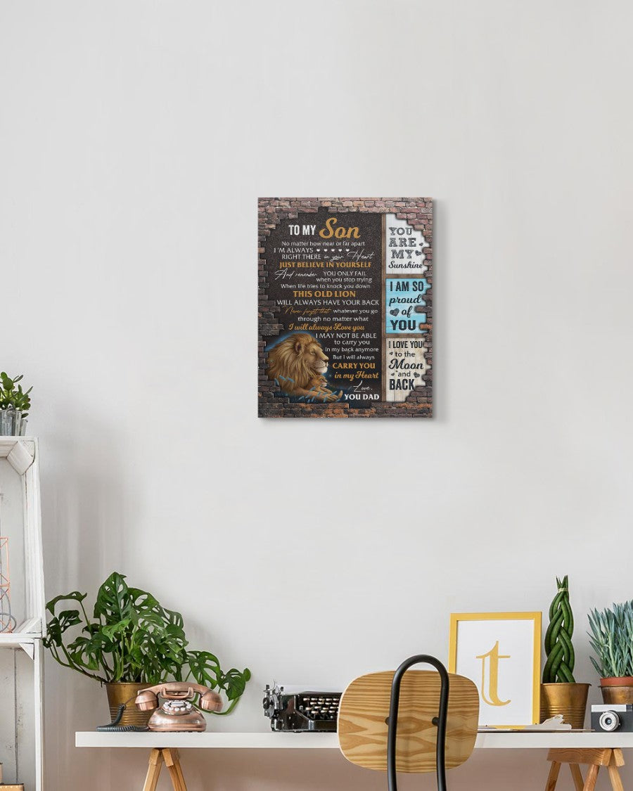 To My Son From Dad Canvas