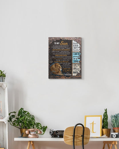 To My Son From Dad Canvas