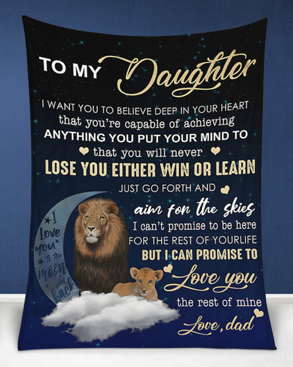 BLANKET FOR DAUGHTER - GIFT FROM DAD - COMFORT & WARMTH GIFT (SKUB11-91)