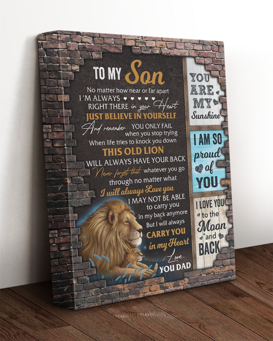 To My Son From Dad Canvas