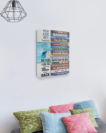 To My Daughter From Dad Canvas