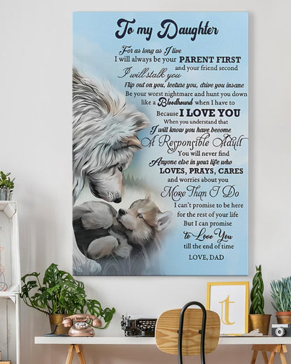 To My Daughter From Dad Canvas (SKUC07-03)