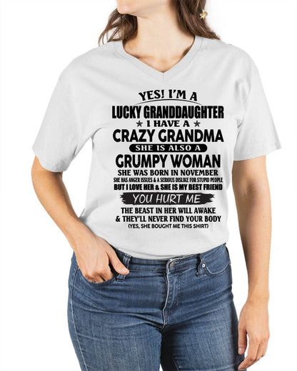 NOVEMBER - LUCKY GRANDDAUGHTER OF CRAZY GRANDMA - PERFECT GIFT FROM GRANDMA - DTSM11 (SKU12-146-11)