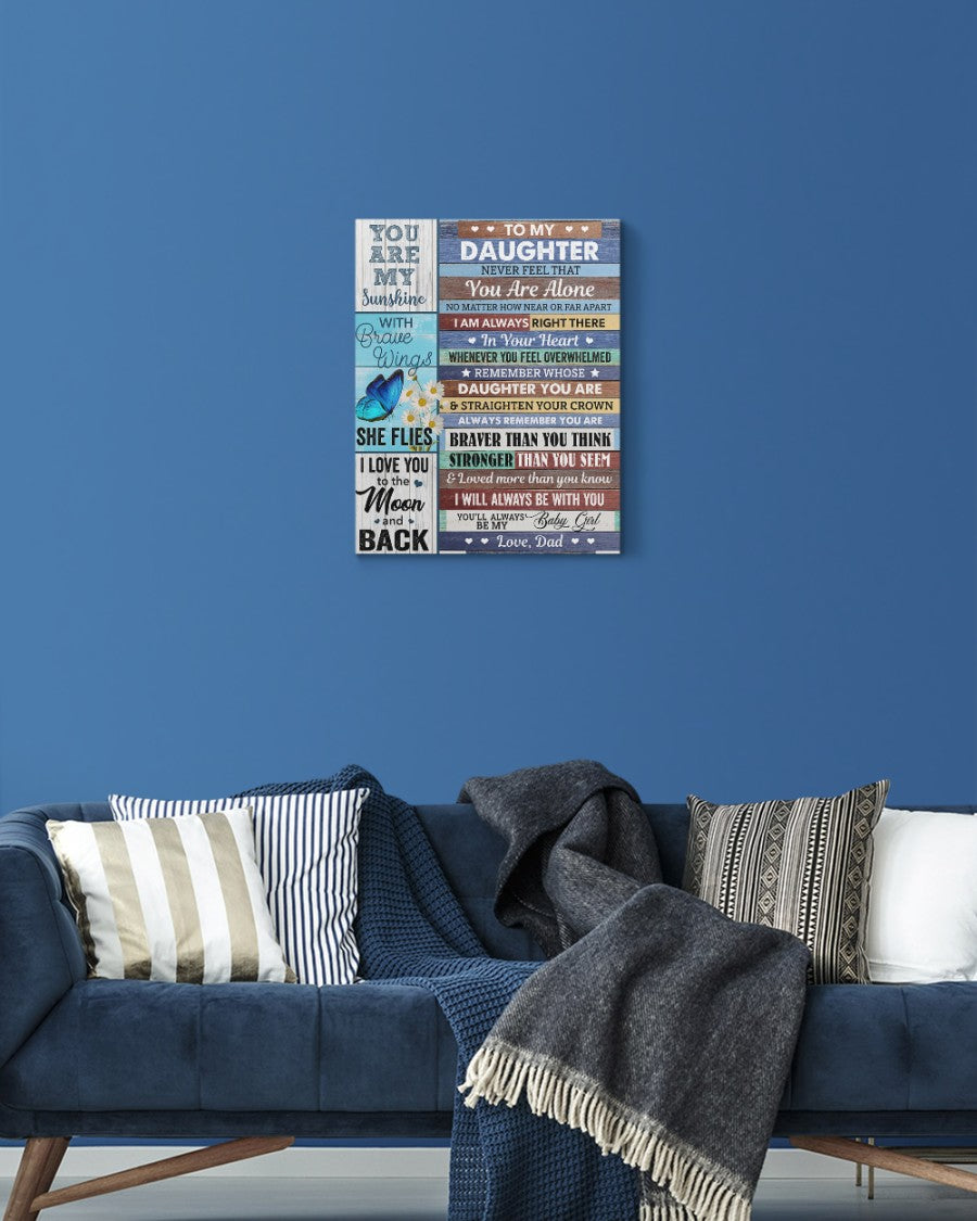 To My Daughter From Dad Canvas