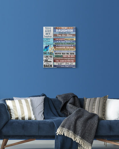 To My Daughter From Dad Canvas