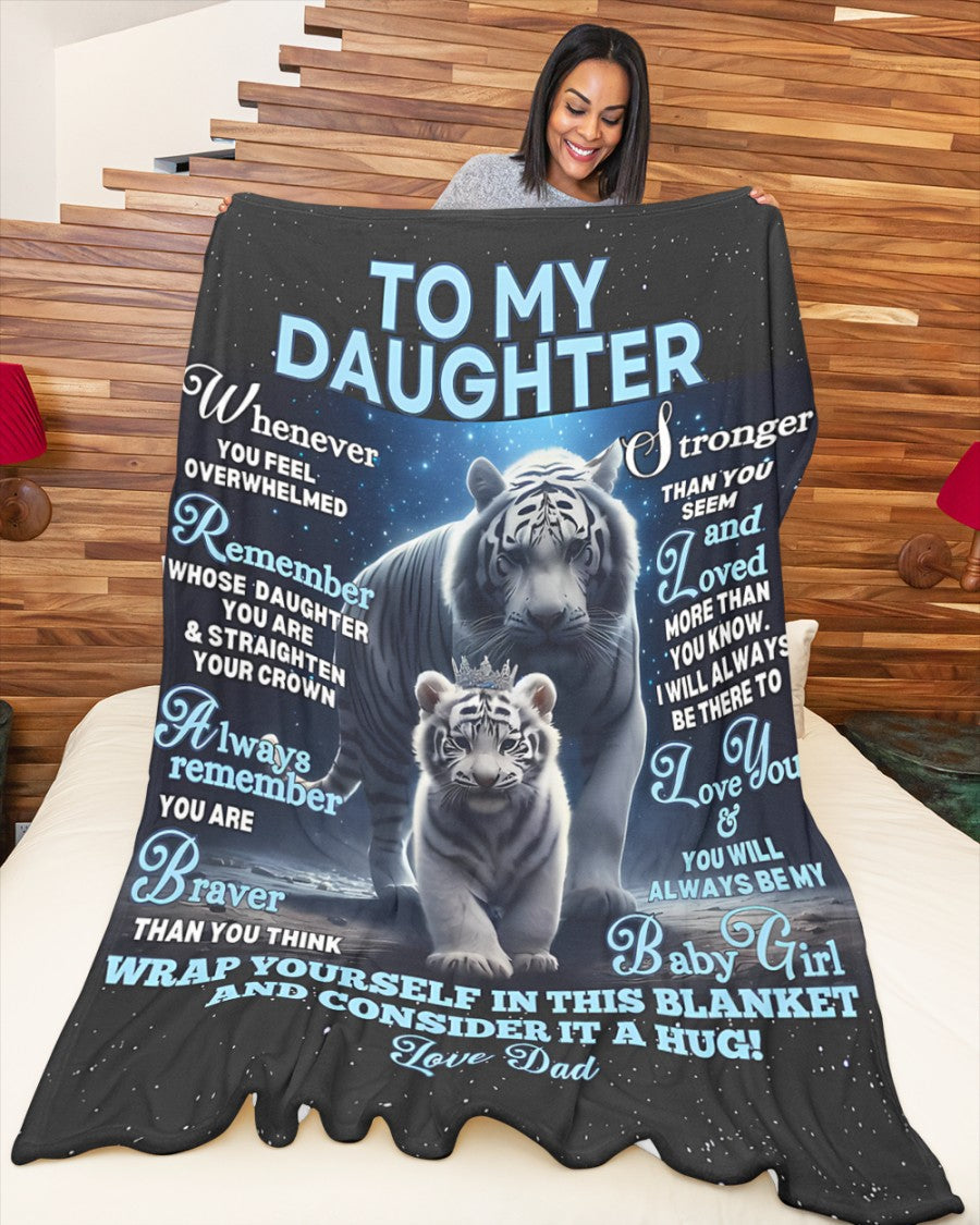 BLANKET FOR DAUGHTER - GIFT FROM DAD - COMFORT & WARMTH GIFT NTTD00 (SKU-CHAU-B04)