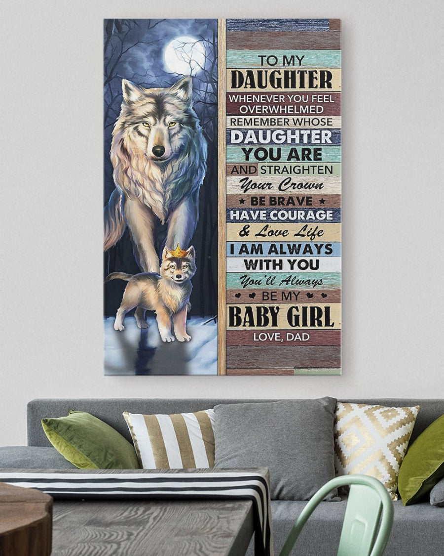 To My Daughter From Dad Canvas