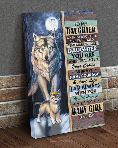 To My Daughter From Dad Canvas