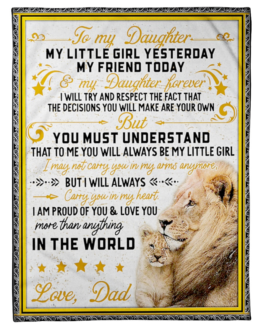 Special gift for your daughter blanket - from Dad