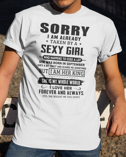 Sexy September Girl - Perfect T-Shirt For Your Boyfriend DTSM09 (SKU-07-99-09)