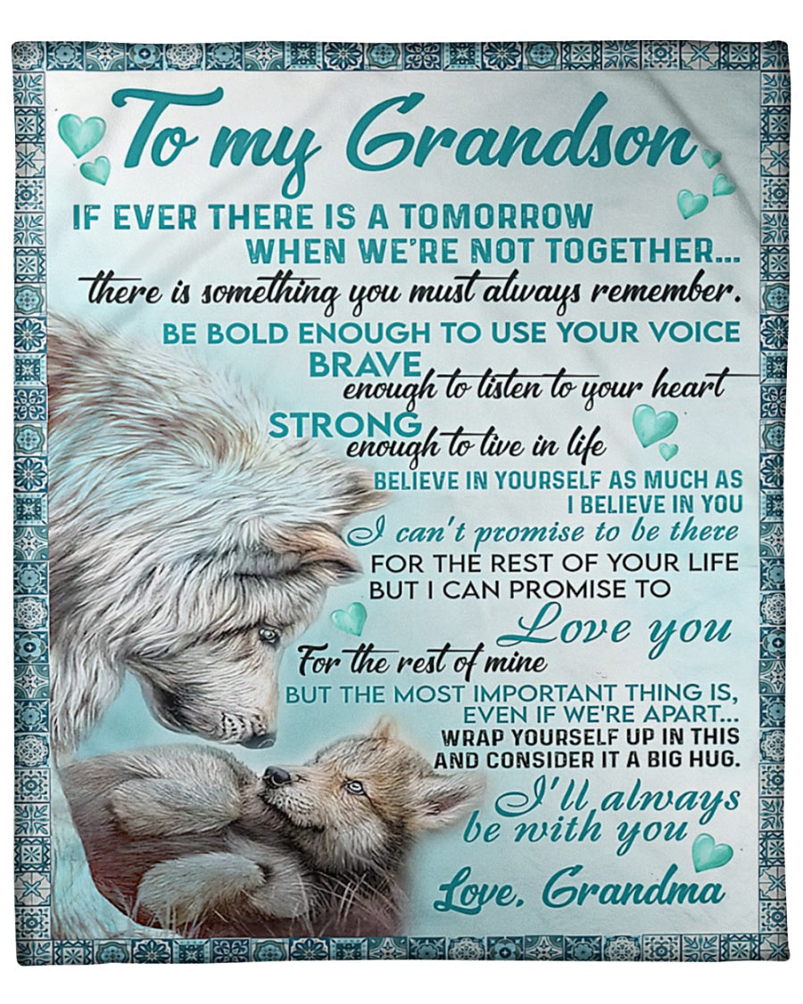 To My Grandson Blanket From Grandma