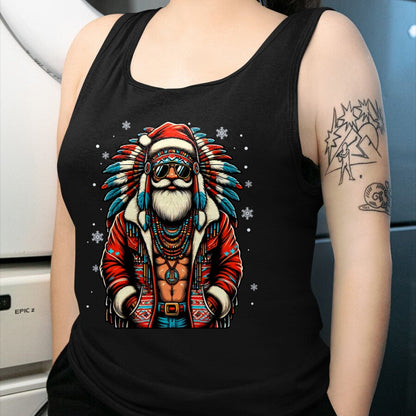 Native American T-Shirts, Vintage Native American Unisex T-Shirt/Hoodie/Sweatshirt HLT00 - Native American Santa Claus Christmas Santa Xmas T-Shirt (1)