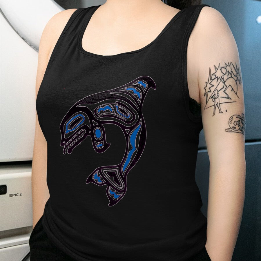 Native American T-Shirts, Vintage Native American Unisex T-Shirt/Hoodie/Sweatshirt HLT00 - Killer Whale Orca Pacific NW Native American Indian T-Shirt