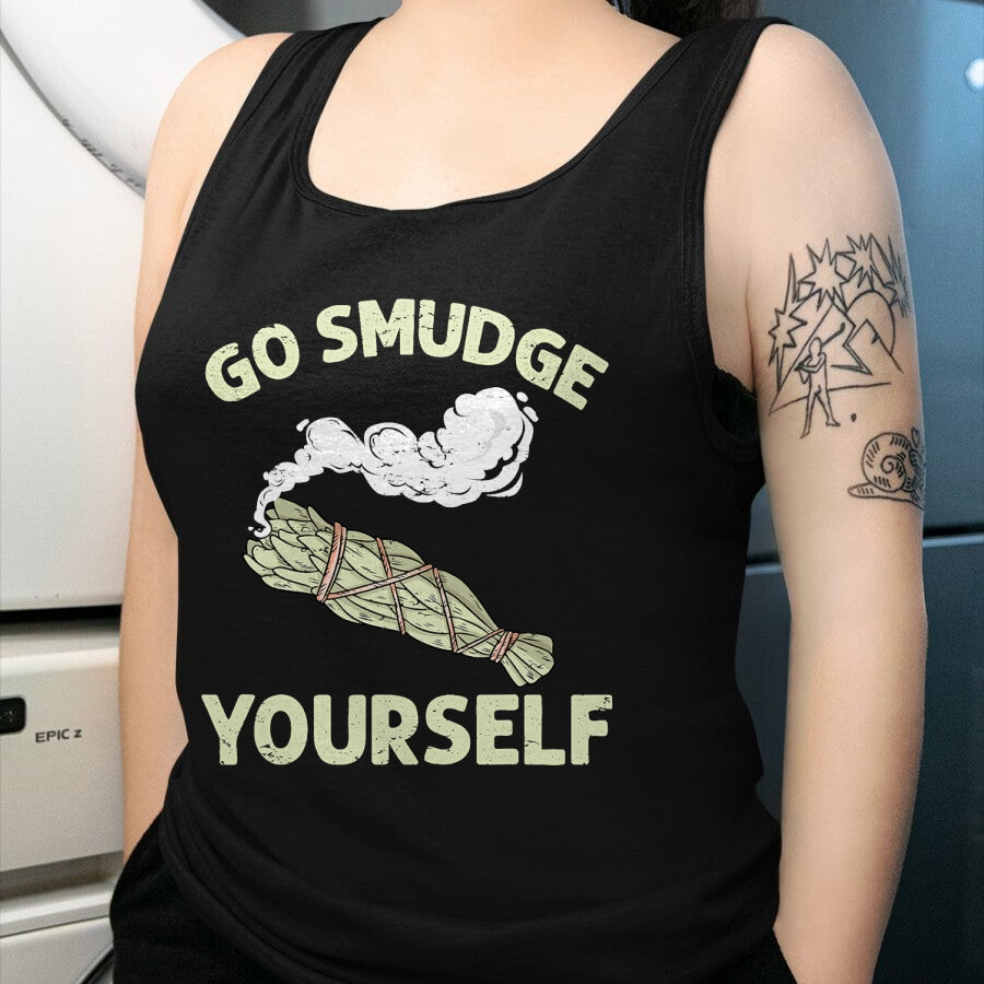 Native American T-Shirts, Vintage Native American Unisex T-Shirt/Hoodie/Sweatshirt HLT00 - Go Smudge Yourself Native American Funny Smudging Feather T-Shirt (3)
