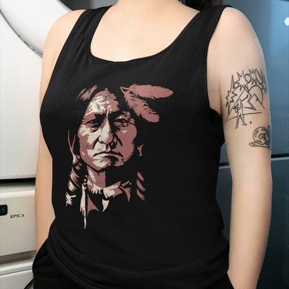 Native American T-Shirts, Vintage Native American Unisex T-Shirt/Hoodie/Sweatshirt HLT00 - Sitting Bull Native American Indian Chief Lakota Sioux Pride T-Shirt (1)