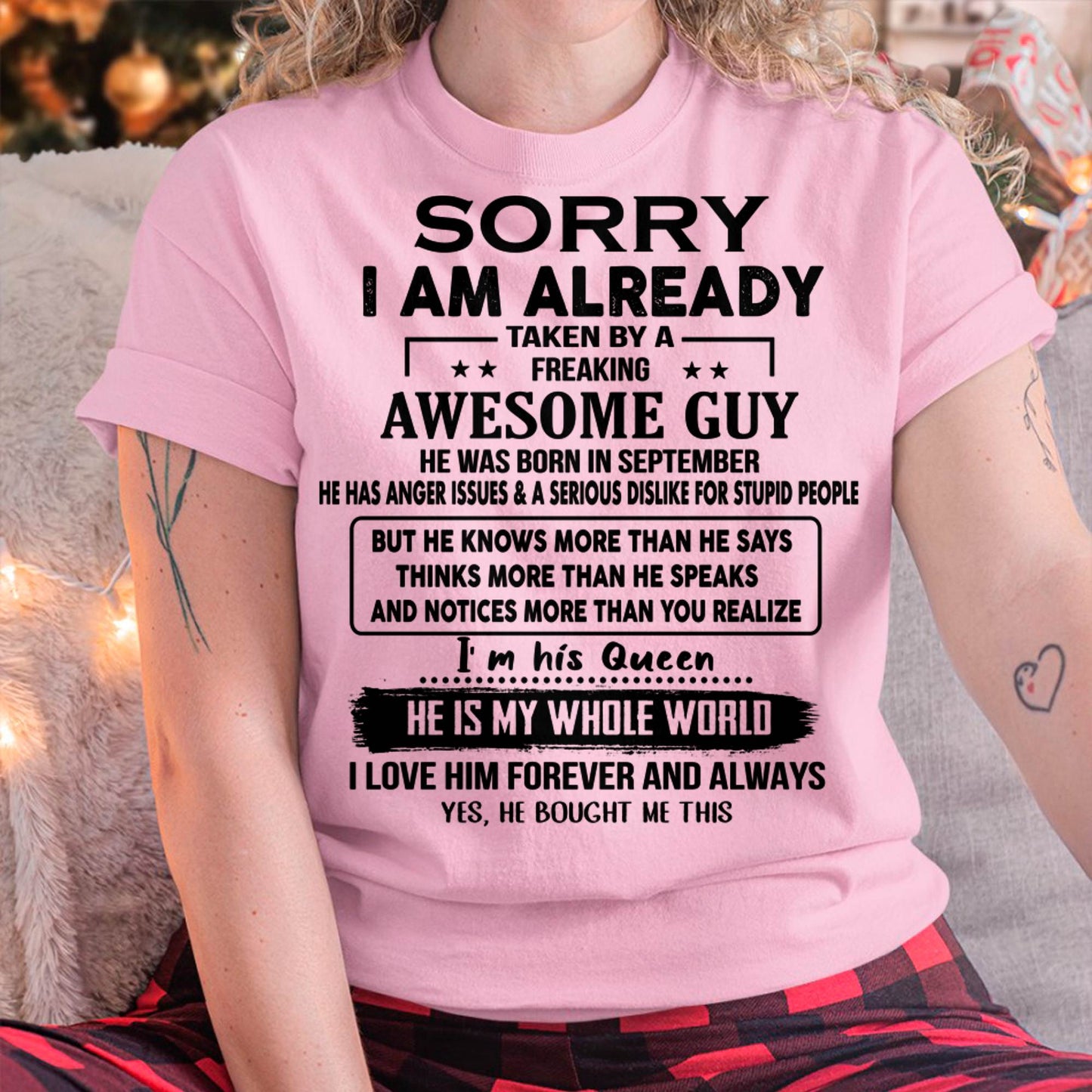 Taken by an Awesome Guy Shirt - Perfect Gift For Your Girlfriend DTSM09 (SKUT08-11-09)