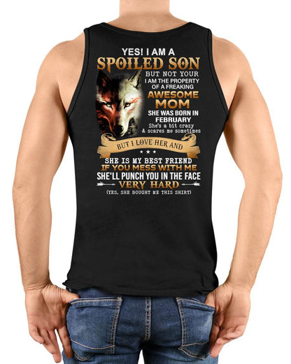 February - Lucky Son of Awesome Mom - Perfect Gift for Your Son From Mom - DTSM02 (SKU10-128-02)