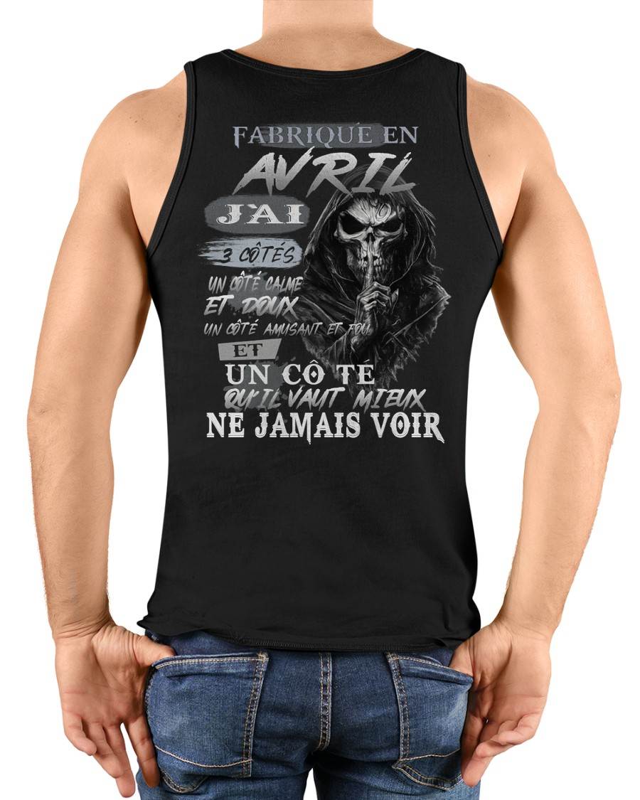 Fabriqué en Avril – J’ai 3 Côtés | T-Shirt Homme Caractère Fort - DTSM04 (SKU26T-01174-04)