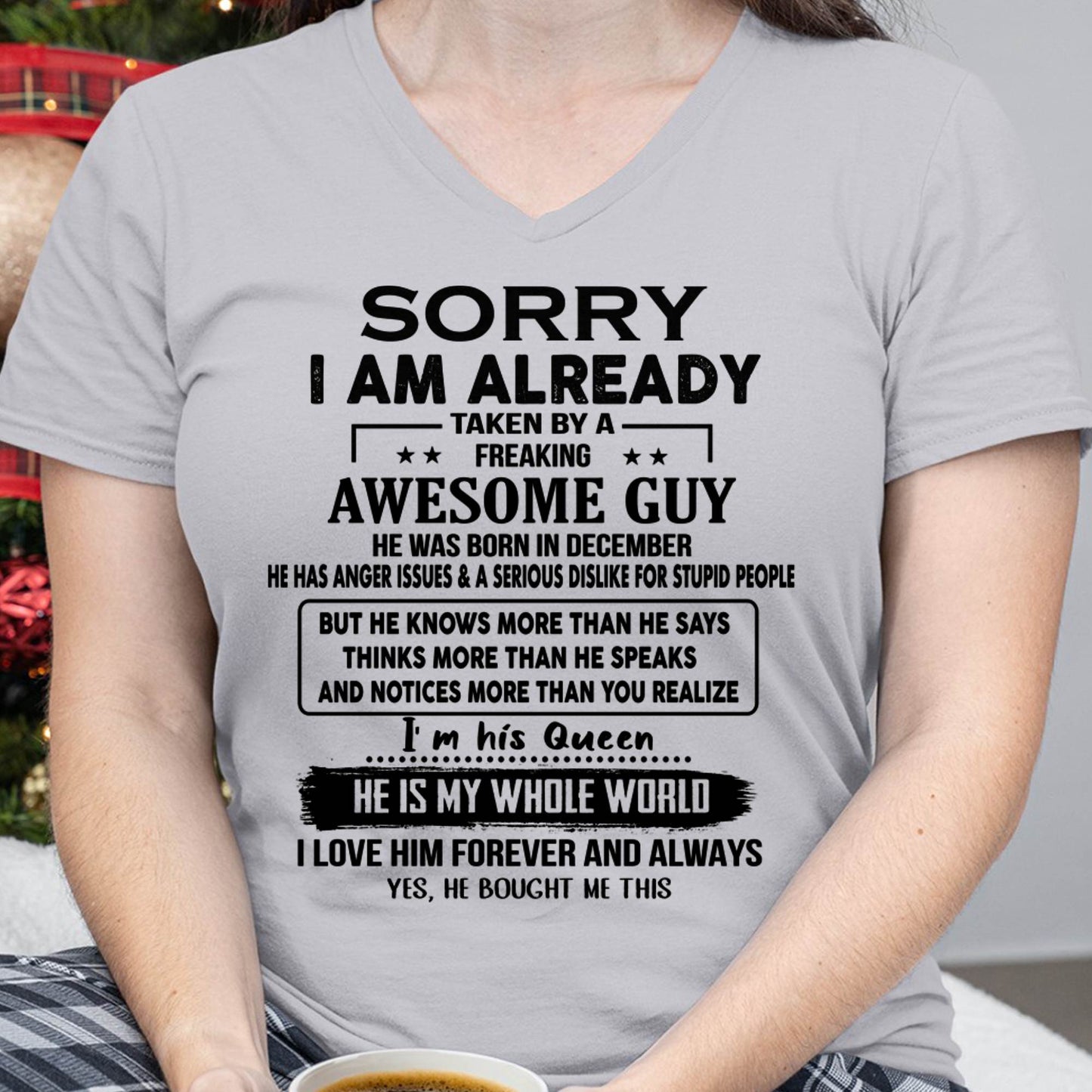 December - Taken by an Awesome Guy Shirt - Perfect Gift From Husband DTSM12 (SKUT08-11-12)