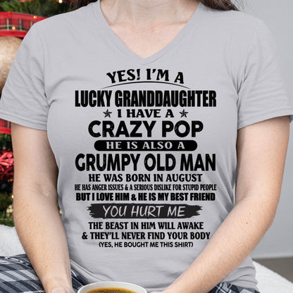 AUGUST - LUCKY GRANDDAUGHTER OF CRAZY POP - PERFECT GIFT FOR YOUR GRANDDAUGHTER FROM POP - DTSM08 (SKU12-39-08)