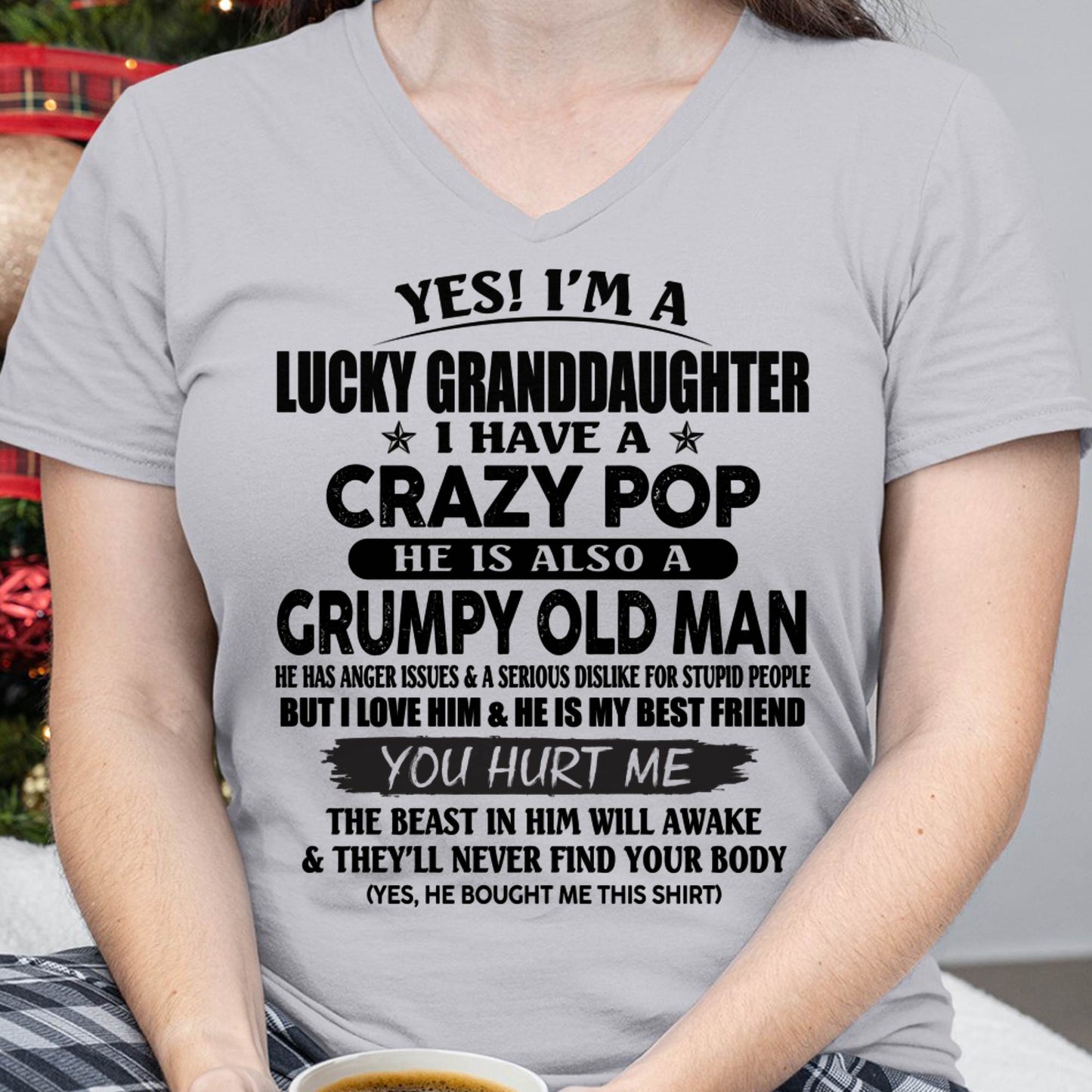 LUCKY GRANDDAUGHTER OF CRAZY POP - PERFECT GIFT FOR YOUR GRANDDAUGHTER FROM POP - DTSM00 (SKU12-39-00)
