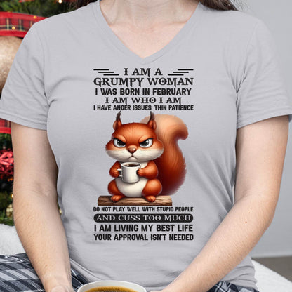 FEBRUARY - GRUMPY WOMAN - BIRTHDAY GIFT FOR WOMEN - DTSM02 (SKU09-07-02)