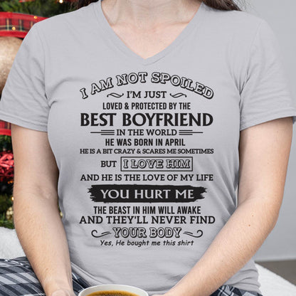 April - Loved & Protected by Best Boyfriend - Perfect Gift for Your GirlFriend - DTSM04 (SKU08-16-04)