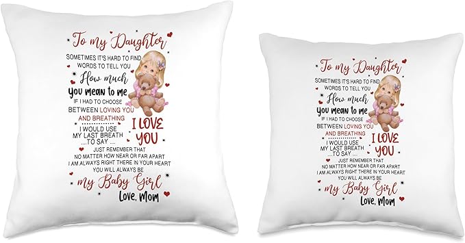 To My Daughter From Mom Pillow